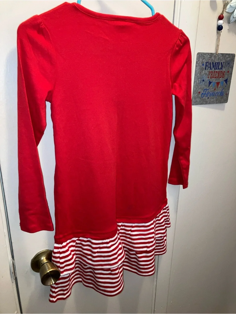 Gymboree Red Long-Sleeve Candy Cane Pocket Dress 2022 Line Size 8